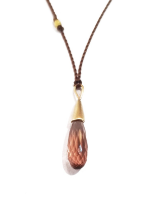 Pink Tourmaline Necklace In 14k Gold