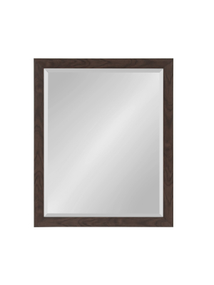 25" X 31" Beatrice Framed Wall Mirror Walnut Brown - Designovation