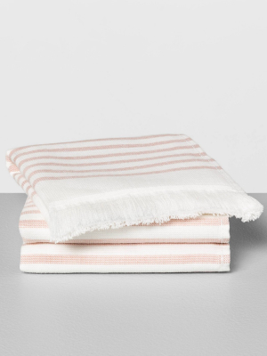 3pc Core Stripe Washcloth Set Copper - Hearth & Hand™ With Magnolia