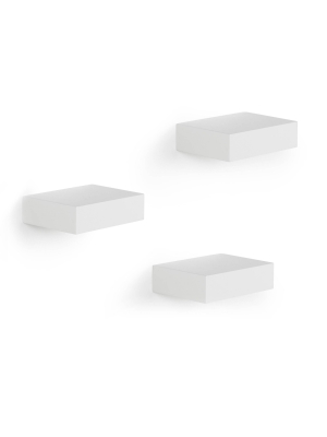 Set Of 3 Showcase Shelves White - Umbra