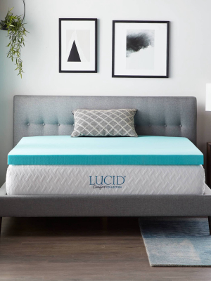 Comfort Collection 3" Surecool Gel Infused Memory Foam Mattress Topper - Lucid