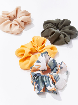 Floral Print Scrunchie Set