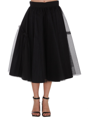 Alexander Mcqueen Tulle Midi Skirt