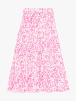 Pleated Georgette Skirt