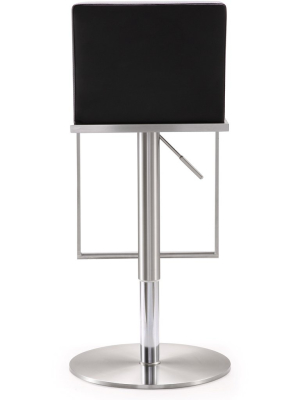 Amarie Black Stainless Steel Barstool