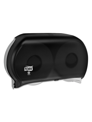 Tork Twin Jumbo Roll Bath Tissue Dispenser 19.29"wx5.51"dx11.83"h Black 56tr