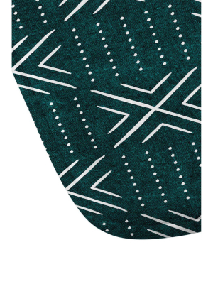 Little Arrow Design Memory Foam Bath Mat Dark Green - Deny Designs