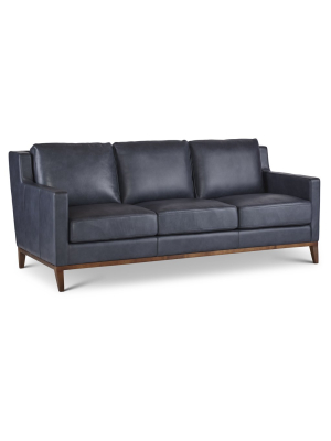 Anders Leather Sofa In Denim