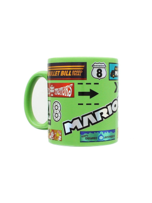 Just Funky Mario Kart 11oz Foil Print Decal Coffee Mug