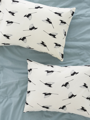 Elisabeth Fredriksson For Deny Magpies Pillowcase Set