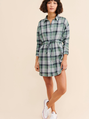 Daisy Street Plaid Shirt Dress