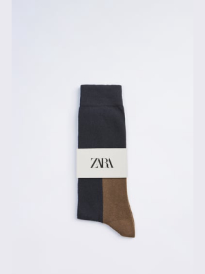 Colorblock Jacquard Socks