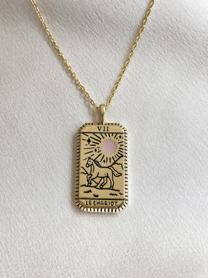 Le Chariot Gold Tarot Necklace