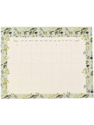 Garden Herb Monthly Desk Pad