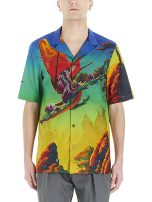 Valentino Dragon At Dawn Print Shirt