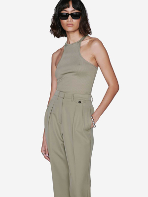 Anine Bing Morgan Tank Green Khaki