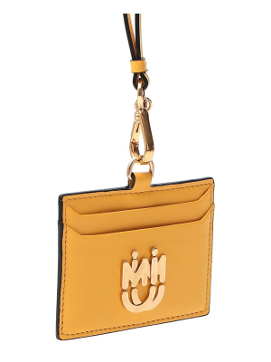 Miu Miu Logo Plaque Strap Cardholder