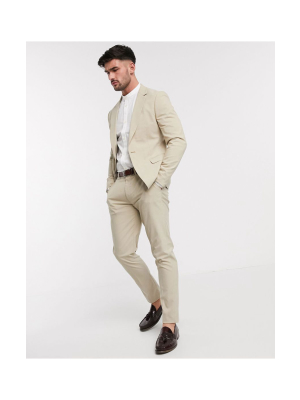 Asos Design Skinny Suit In Putty