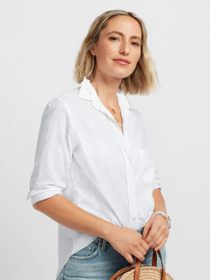 The Hero Button-up Shirt White, Cozy Cotton Final Sale
