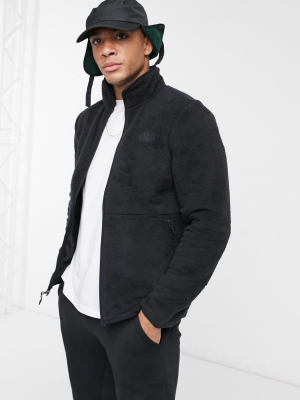 The North Face Dunraven Sherpa Full-zip Fleece In Black