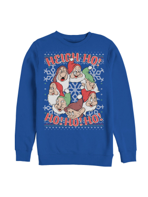 Men's Snow White And The Seven Dwarves Xmas Heigh Ho Sweatshirt