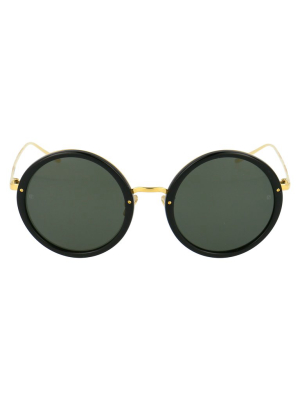 Linda Farrow Tracy Round Frame Sunglasses