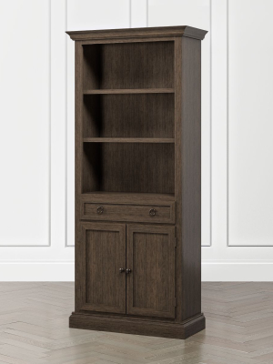 Cameo Pinot Lancaster Storage Bookcase With Full Crown