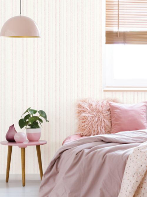 Dotty Stripe Wallpaper In Pink And Purple From The A Perfect World Collection By York Wallcoverings