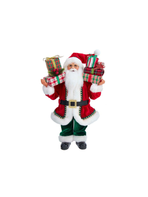 Kurt Adler 17" Kringle Klaus Traditional Santa With Gifts