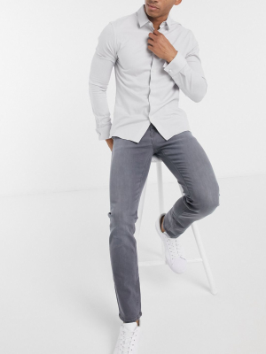 Asos Design Skinny Jeans In Washed Gray