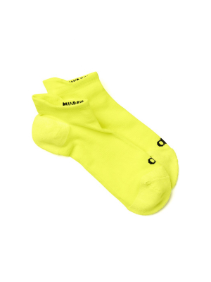 Men's Performance Tab Sock - Highlighter/black