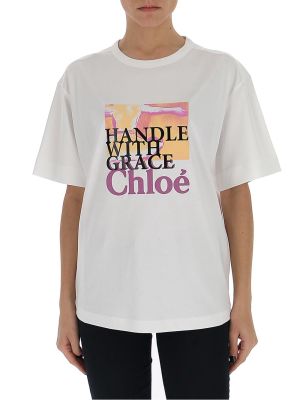 Chloé Handle With Grace Print T-shirt