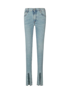 The Attico Front Split Slim-fit Jeans