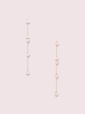 Spade Flower Statement Linear Earrings