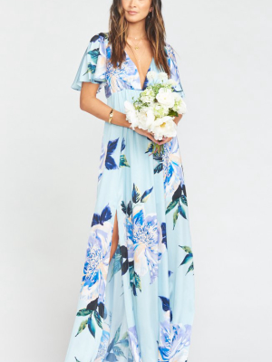 Faye Flutter Maxi Dress ~ Mint To Be Floral