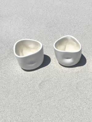Karu X Munnike Collapsed Cups In Marshmallow (pair)