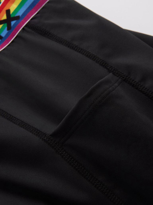 Swim 9" Shorts With Pocket - Black Rainbow