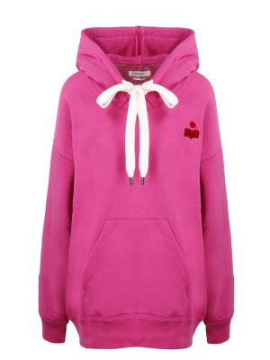 Isabel Marant Étoile Logo Flocked Oversized Hoodie