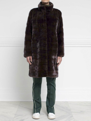 The Whitley Belted Mink Fur Coat