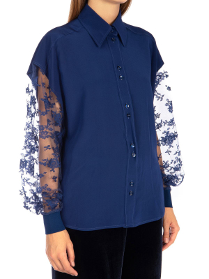 Givenchy Lace Sleeved Shirt