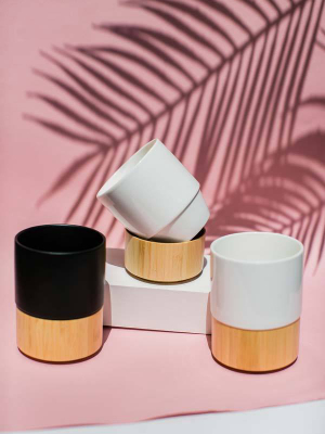 'second' Magnetic Stoneware & Bamboo Mug
