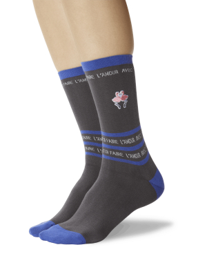 Women's Flamingo Embroidery Socks
