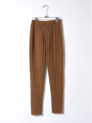 Ribbed Legging In Walnut