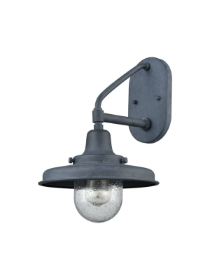 Vinton Station 1 Outdoor Sconce In Aged Zinc