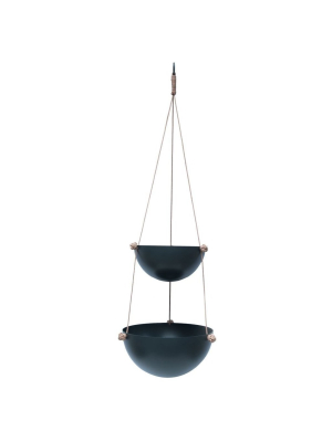 Pif Paf Puf Hanging Storage - 2 Bowls - Dark Grey