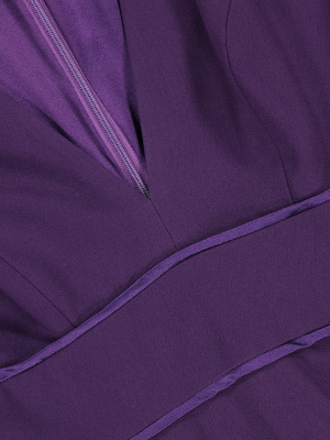 V-neck Cocktail Dress Amethyst