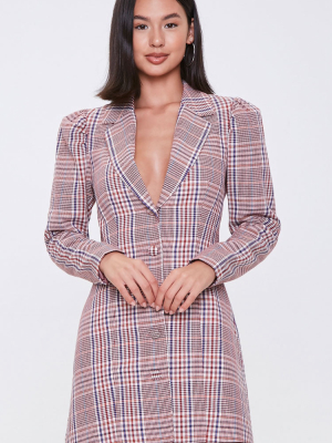 Glen Plaid Blazer Dress