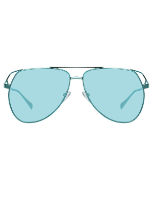 The Attico Telma Aviator Sunglasses In Mint