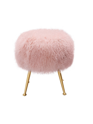 Anna Sheepskin Ottoman - Safavieh