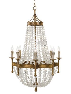 Frosted Crystal Bead Chandelier